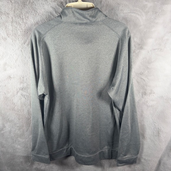 Under Armour Mens Quarter Zip Pullover Heather Gray Performance Mock Neck MD - Picture 7 of 7